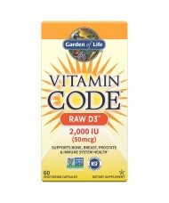 Vitamín D3 - RAW Vitamin Code - 2000IU - 60 kapslí